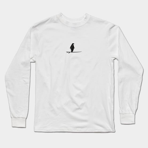 Surfing Penguin Surf Lover Gift Long Sleeve T-Shirt by Seedsplash